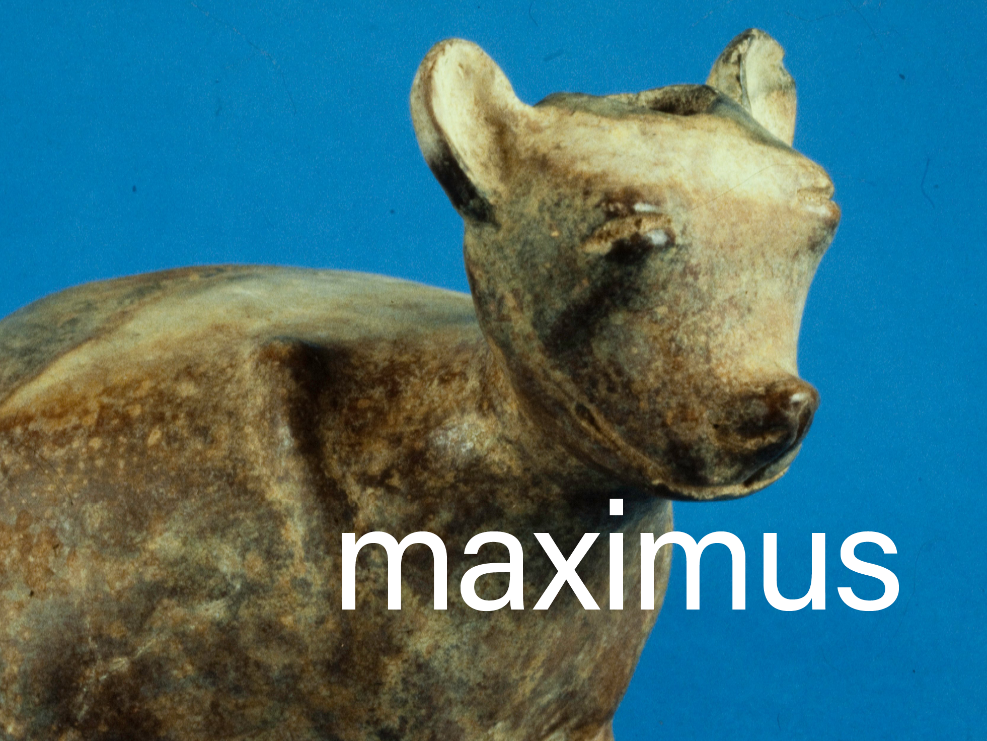 an image of a dog statue, crudely made